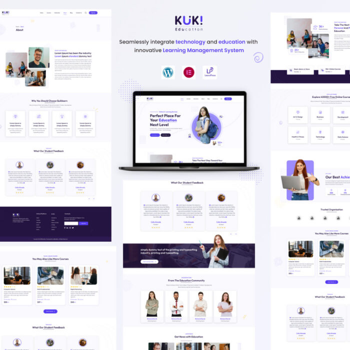 Kuki | Tema WordPress Pendidikan LMS - Fitur Gambar 1