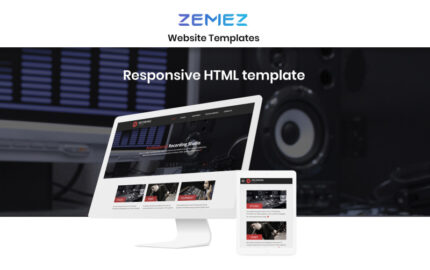 Studio Rekaman - Template Situs Web HTML Responsif Minimal Musik - Fitur Gambar 1