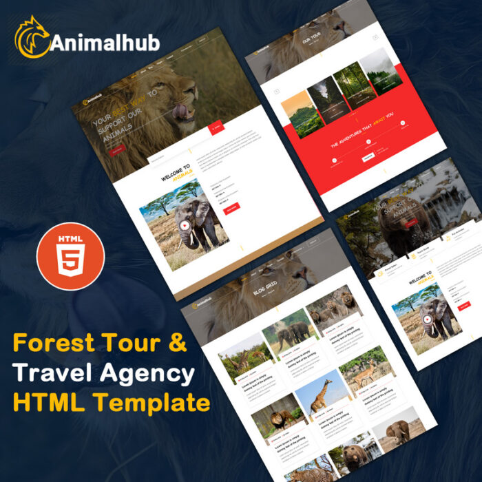 Animalhub - Templat HTML Agen Perjalanan & Tur Hutan - Fitur Gambar 1