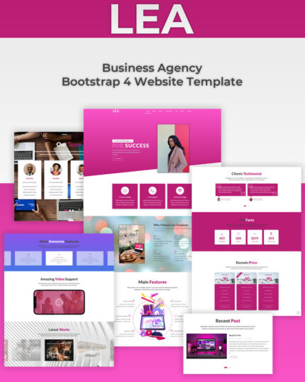 Lea - Template Halaman Arahan HTML5 Agensi Bisnis - Fitur Gambar 1