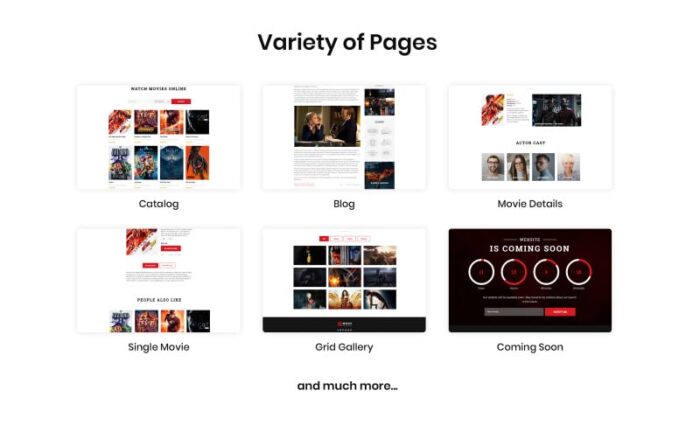 MOOV - Template Situs Web HTML Klasik Multihalaman Movie Center - Fitur Gambar 2