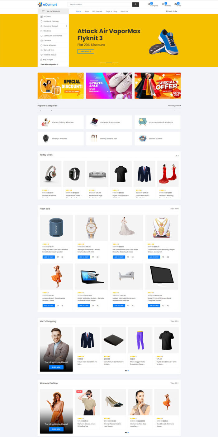 Ecomart - Template HTML eCommerce Bootstrap. - Fitur Gambar 1