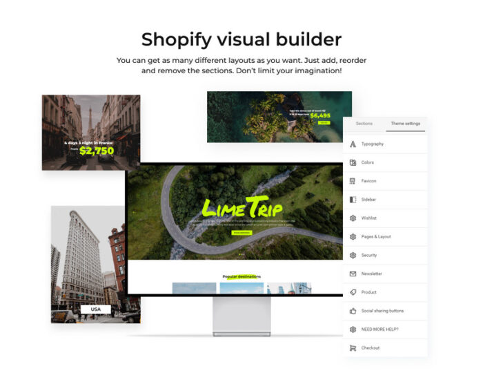 Tema Pemesanan Tur Shopify dengan Pembuat Situs Web Lanjutan Tema Shopify - Fitur Gambar 3