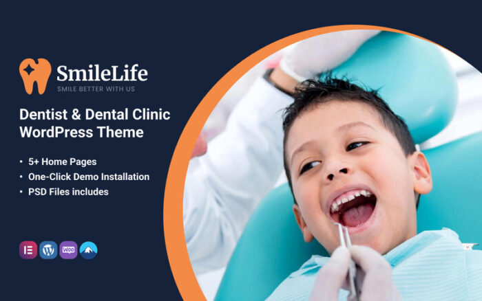 SmileLife - Tema WordPress Dokter Gigi & Klinik Gigi - Fitur Gambar 1