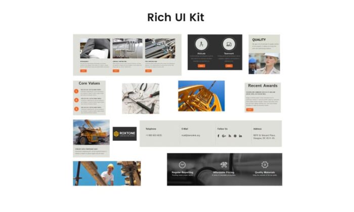 Roxtone - Template Situs Web HTML Kreatif Responsif Perusahaan Konstruksi - Fitur Gambar 3