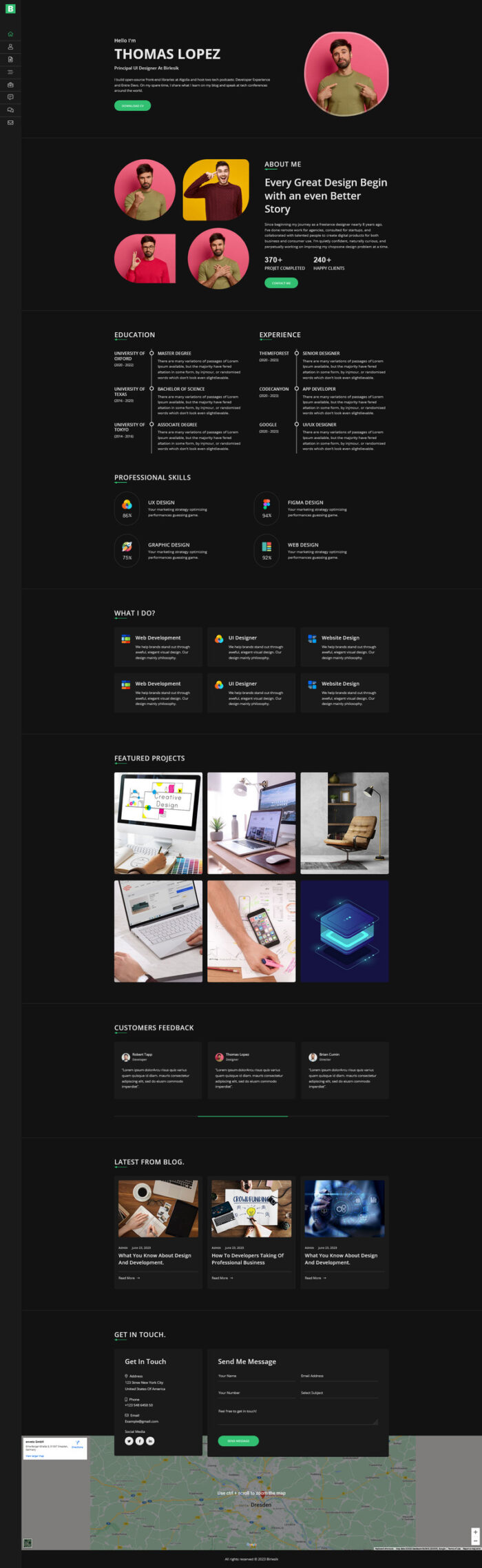 Birlesik - Tema HTML5 Resume Portofolio Pribadi - Fitur Gambar 7