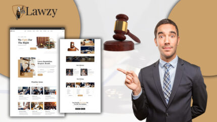 Template HTML5 Halaman Arahan Lawzy Lawyers dan Firma Hukum - Fitur Gambar 1