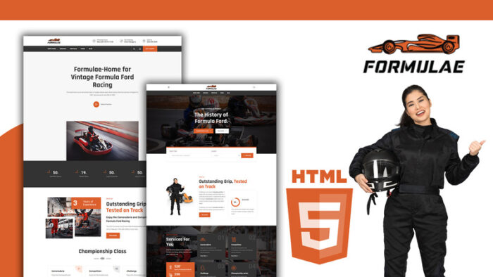 Template HTML5 untuk Situs Web Balapan dan Formula Carting - Fitur Gambar 1