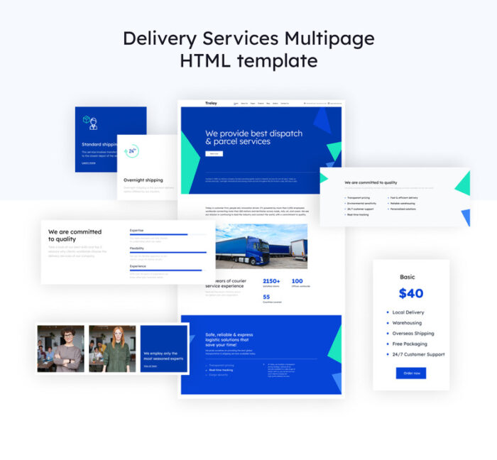 Trelay - Template Situs Web Perusahaan Pengiriman Online - Fitur Gambar 3