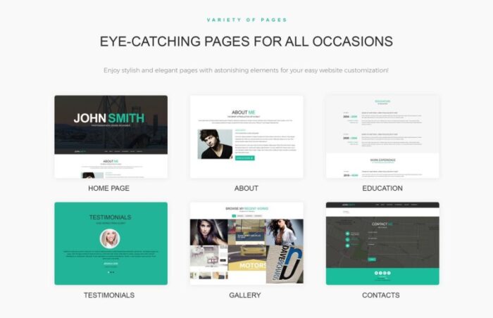 Tema WordPress CV Online - Fitur Gambar 2