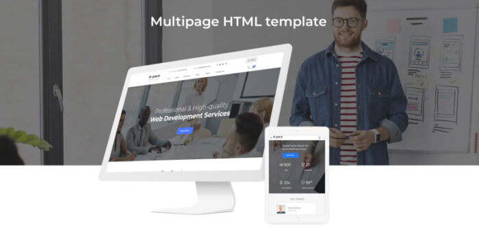 Expace - Template Situs Web HTML Bersih Multihalaman Pengembangan Web - Fitur Gambar 2