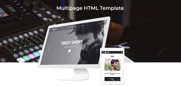 HIDE - Template Situs Web HTML Kreatif Multihalaman Radio Online - Fitur Gambar 2