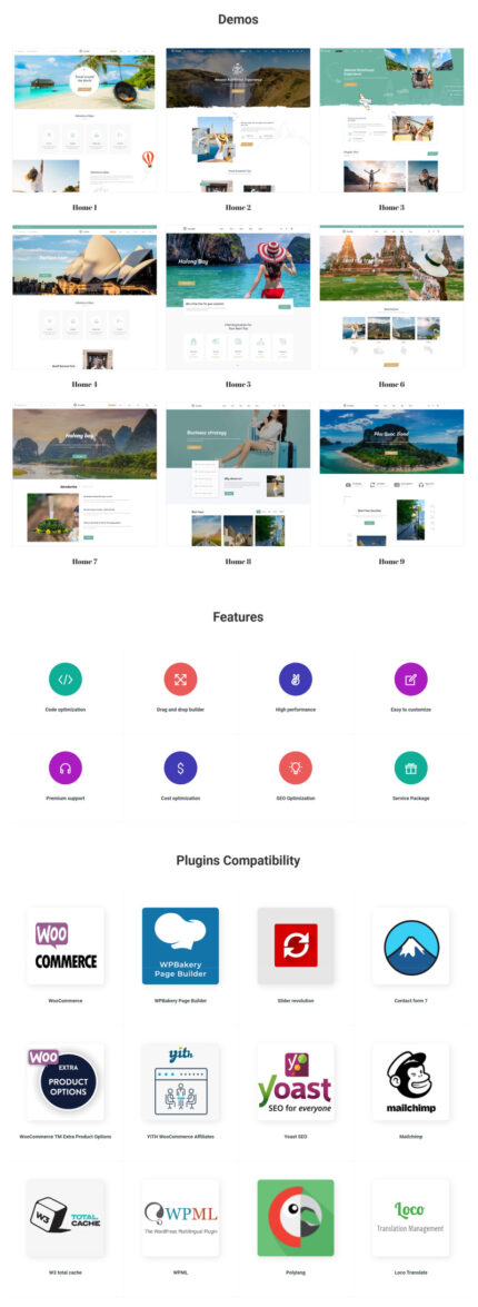 Traveller – Travel & Tour Booking Elementor Tema WordPress – Fitur Gambar 1