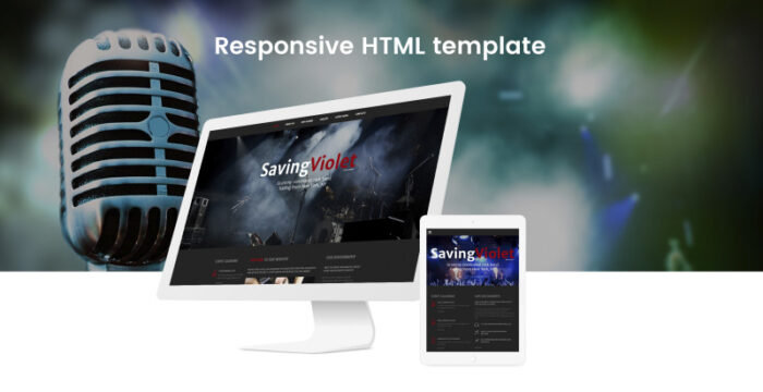 SavingViolet - Template Situs Web HTML5 Responsif untuk Band Musik - Fitur Gambar 2