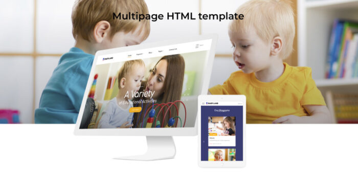 Template Situs Web HTML Bersih Multihalaman Babyland - Kids Center - Fitur Gambar 2