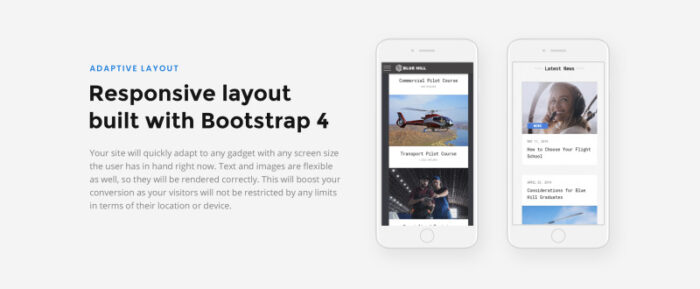 Blue Hill - Template Situs Web HTML Kreatif Multihalaman Sekolah Penerbangan - Fitur Gambar 6
