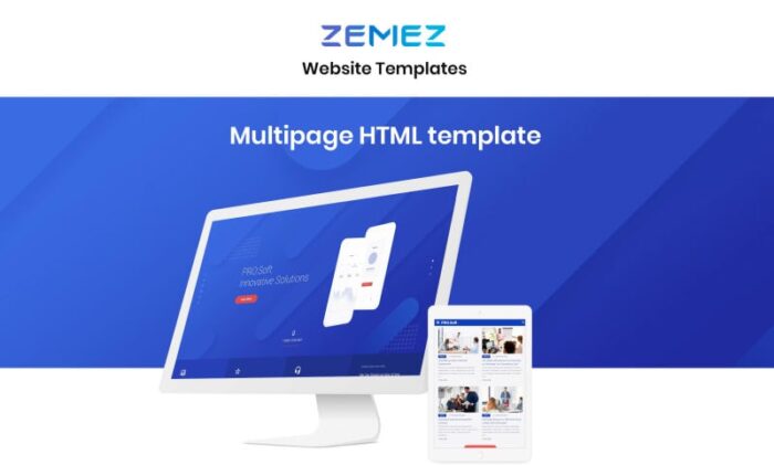 PRO.Soft - Template Situs Web HTML5 Multihalaman untuk Perusahaan Pengembangan Perangkat Lunak - Fitur Gambar 1