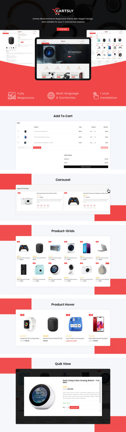 Cartsly - Tema WooCommerce E-commerce Serbaguna Elektronik - Fitur Gambar 1