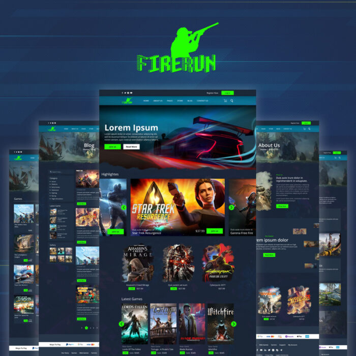 Template Situs Web Game HTML FireFun - Fitur Gambar 1