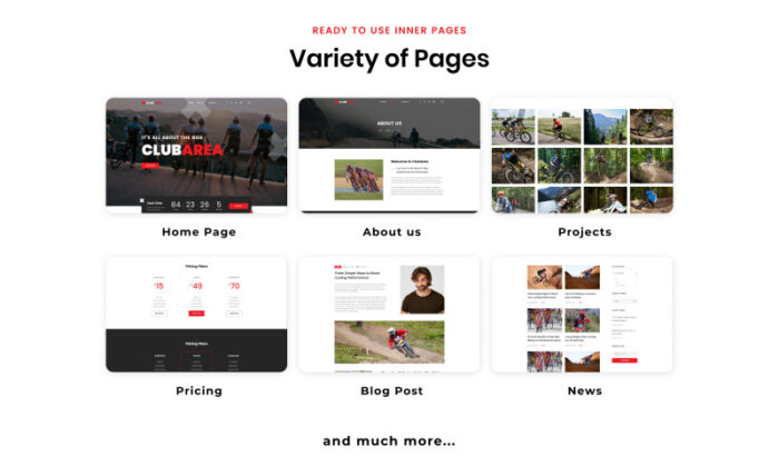 Clubarea - Template Situs Web HTML Kreatif Multihalaman Bersepeda - Fitur Gambar 3