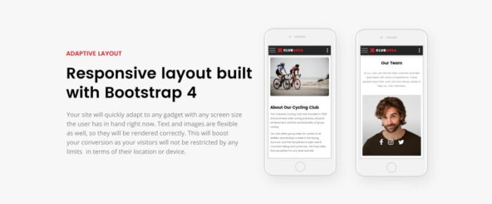 Clubarea - Template Situs Web HTML Kreatif Multihalaman Bersepeda - Fitur Gambar 7