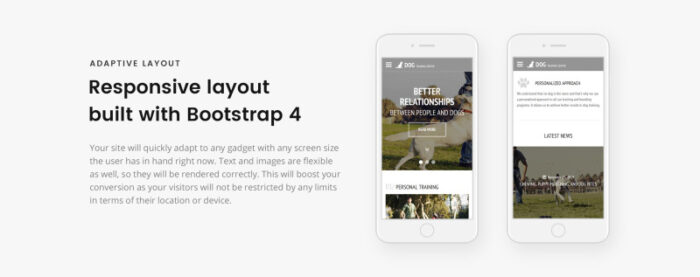 Pusat Pelatihan Anjing - Template Situs Web HTML Modern Responsif Template Anjing - Fitur Gambar 6