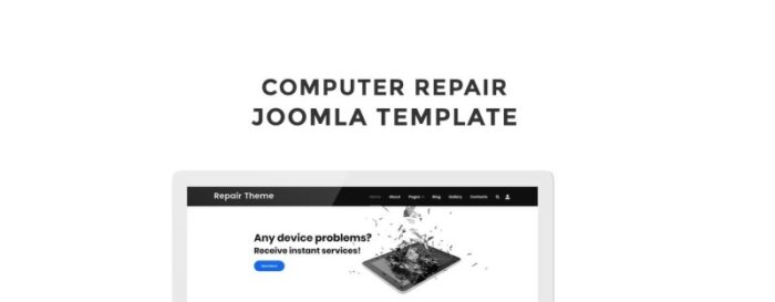 Tema Perbaikan - Template Joomla Bersih Multihalaman Perbaikan Komputer - Fitur Gambar 1