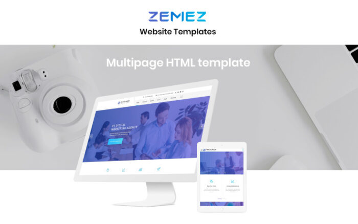 Template Situs Web HTML Multihalaman Agensi Digital yang Efisien - Fitur Gambar 1