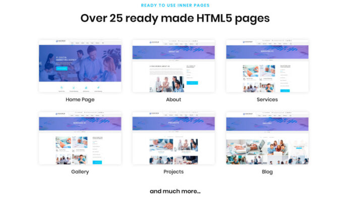 Template Situs Web HTML Multihalaman Agensi Digital yang Efisien - Fitur Gambar 2