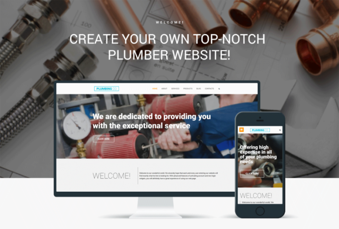 Tema WordPress Plumbing Co - Fitur Gambar 1