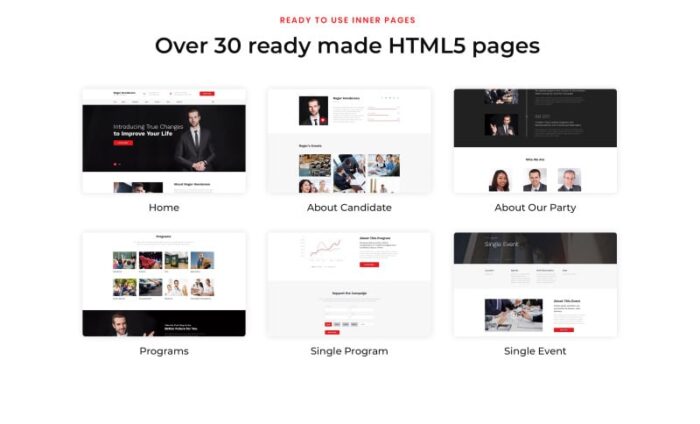 Roger Henderson - Calon Politik Template Situs Web HTML Multihalaman Klasik - Fitur Gambar 3