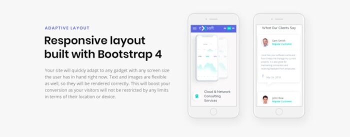 eXsoft - Template Situs Web Responsif Perusahaan Perangkat Lunak - Fitur Gambar 5