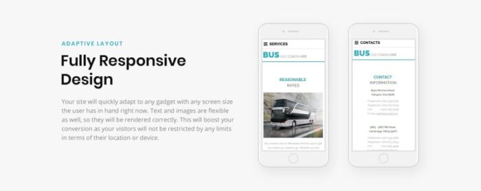 Templat Situs Web Penyewaan Bus dan Bus - Fitur Gambar 5