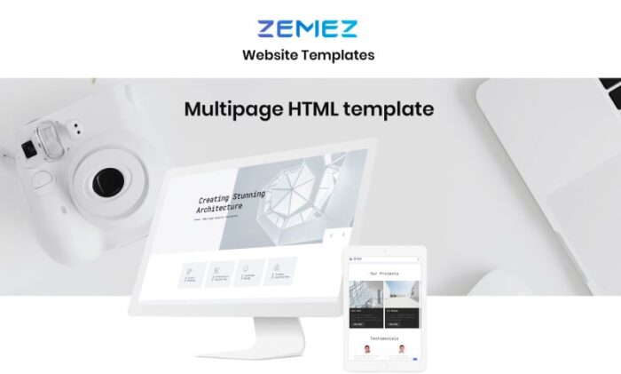 Arch - Template Situs Web HTML Multihalaman Arsitektur - Fitur Gambar 1