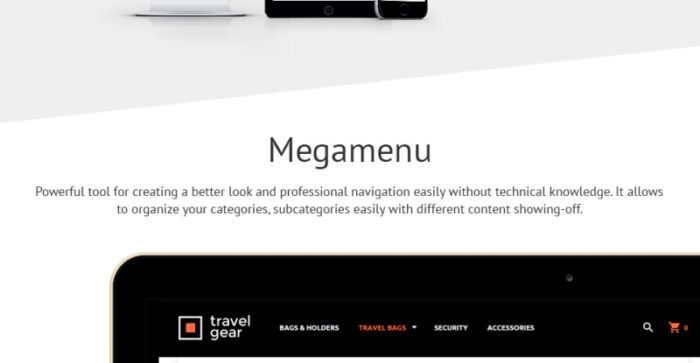 Tema Magento Travel Gear - Fitur Gambar 3