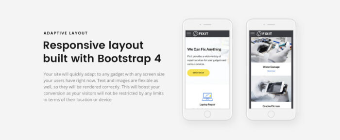Fixit - Layanan Perbaikan Gadget Template Situs Web HTML5 Multihalaman Bersih - Fitur Gambar 6