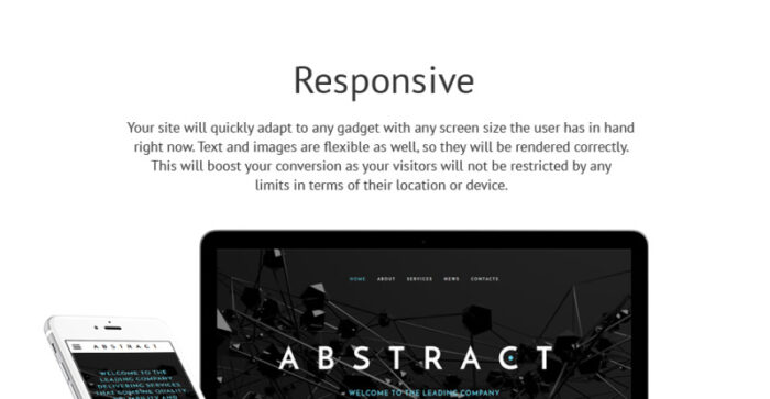 Abstrak - Template Situs Web Responsif Bisnis - Fitur Gambar 1