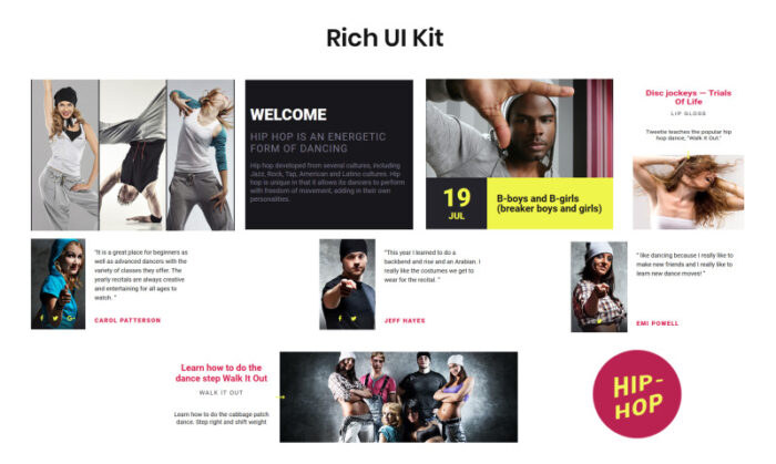 Template Halaman Arahan HTML Kreatif Studio Tari Hip-Hop - Fitur Gambar 2