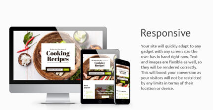 Template Halaman Arahan Responsif Memasak - Fitur Gambar 1