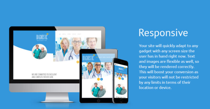 Template Situs Web Responsif Medis - Fitur Gambar 1