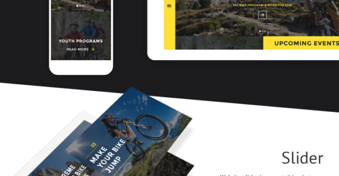 Template Situs Web Responsif Rock - Mountain Cycling Club - Fitur Gambar 2