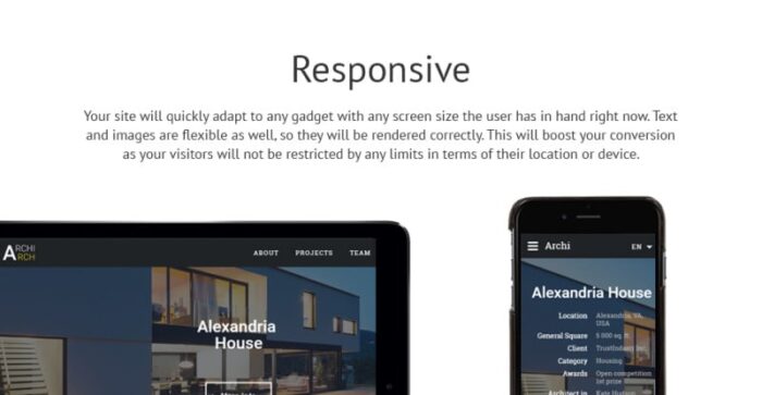 Template Situs Web ArchiArch - Fitur Gambar 1