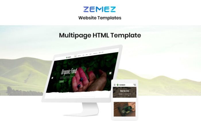 Herber - Template Situs Web Toko Makanan Organik Online yang Akurat - Fitur Gambar 1