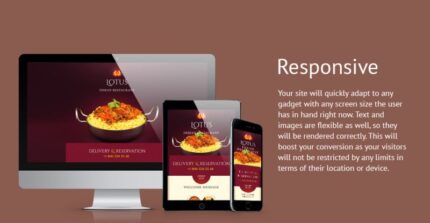 Template Halaman Arahan Responsif Restoran India - Fitur Gambar 1