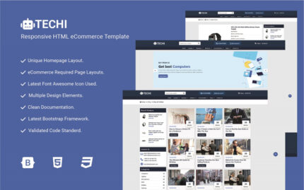 Techi - Template HTML eCommerce Bootstrap Responsif - Fitur Gambar 1