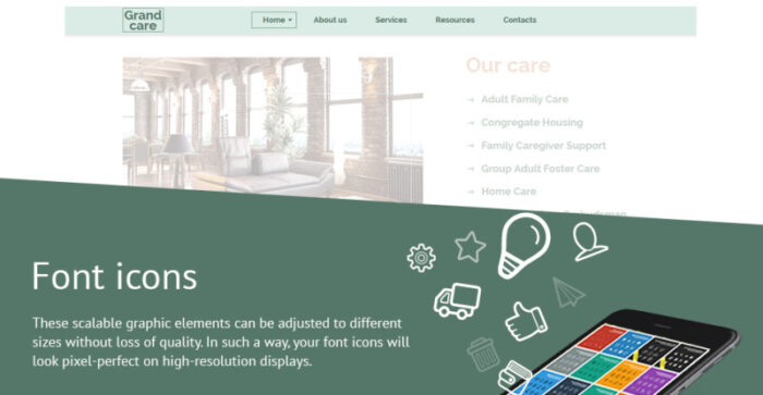 Template Situs Web Grand Care - Fitur Gambar 3