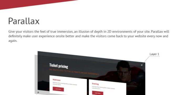 Template Situs Web Cinematique - Fitur Gambar 2