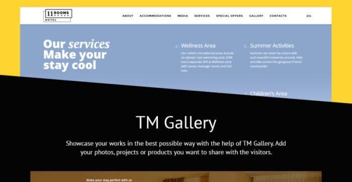 Template Situs Web Responsif 11 Kamar - Fitur Gambar 3