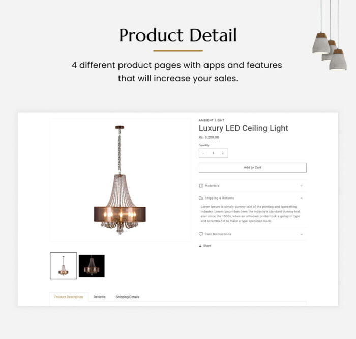 Luzones Lighting Morden Shopify 2.0 Mega Shop - Fitur Gambar 9