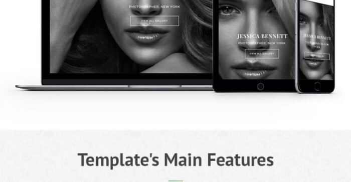 Jessica Bennett - Template Situs Web HTML5 Portofolio Fotografer - Fitur Gambar 2